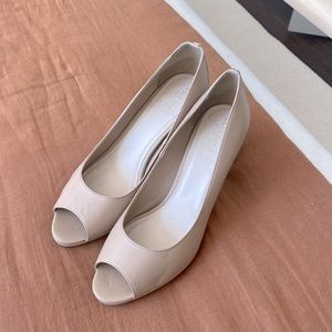 Like new nude open toe Cole Haan heels/pumps